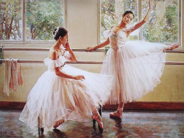 chicas chinas Painting - Bailarinas Guan Zeju02 Chinas